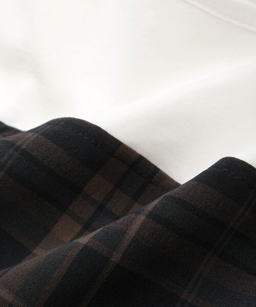 ROPE' PICNIC（ロペピクニック）の「【KIDS/キッズ】ドッキングチェックワンピース/リンクコーデ（ワンピース・キッズ・ブラック系/ネイビー系・L/M/S）」の16枚目の写真