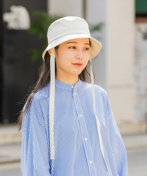 SMELLY（スメリー）の「コットンリボンバケットハット（ハット・レディース・BLK/IVO・-）」の11枚目の写真