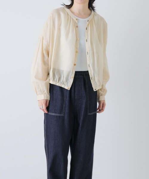 かぐれ(カグレ)の「Vlas Blomme シアーギャザーブラウス(シャツ/ブラウス・レディース・L BEIGE/BLACK・Free)」の11枚目の写真