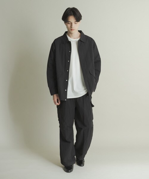 SENSE OF PLACE by URBAN RESEARCH(センスオブプレイスバイアーバンリサーチ)の「ユーティリティーロングスリーブシャツジャケット(テーラードジャケット・メンズ・BLACK/GREIGE/PURPLE・M/L)」の11枚目の写真