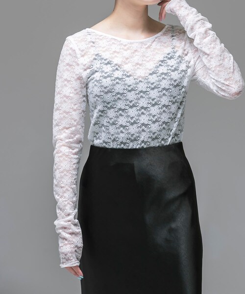 URBAN RESEARCH（アーバンリサーチ）の「ambiguous　Lace Body Suit（その他アンダーウェア/インナー・レディース・WHITE/BLACK/PINK・FREE）」の6枚目の写真