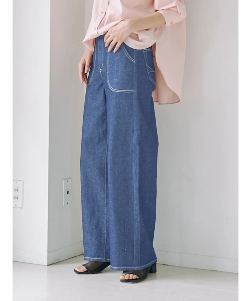 TONAL(トーナル)の「【SOMETHING】LISA LACE UP WIDE(デニムパンツ・レディース・インディゴ/ネイビー・S/M/XS)」の19枚目の写真