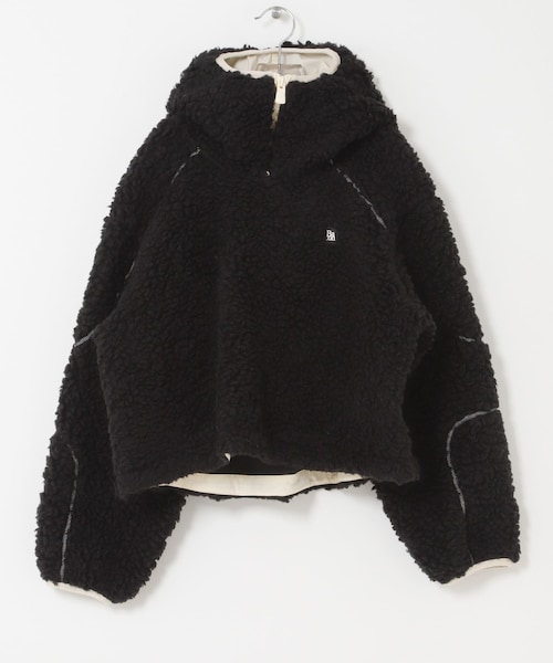 URBAN RESEARCH(アーバンリサーチ)の「Bacon W CLAIM(パーカー・レディース・BLACK/B CREAM・S)」の2枚目の写真