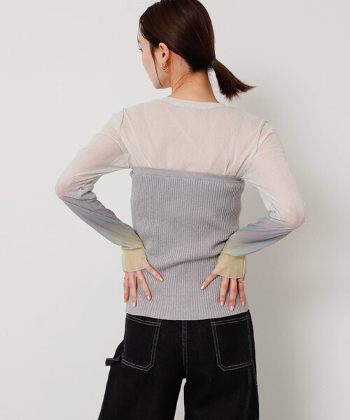 SENSE OF PLACE by URBAN RESEARCH（センスオブプレイスバイアーバンリサーチ）の「ラメジップニットビスチェ（その他トップス・レディース・GRAY/BLACK/YELLOW・one）」の16枚目の写真