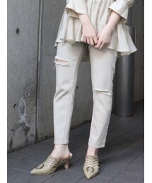 MURUA | ハイウエストクラッシュスキニーパンツ(デニムパンツ)