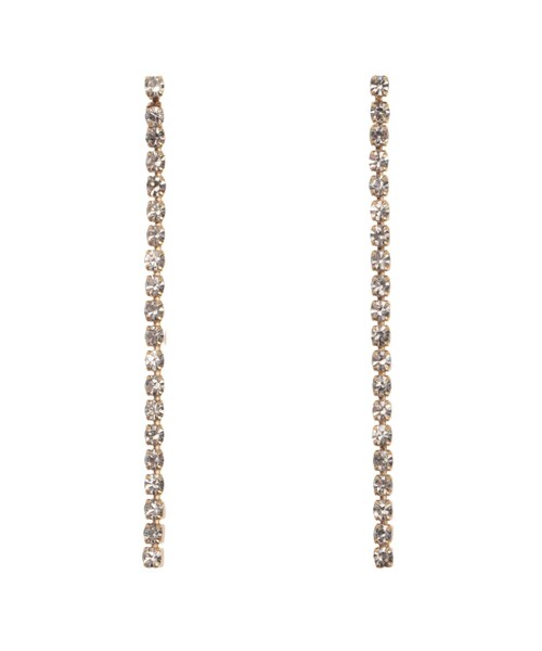 EATME（イートミー）の「ビジューチェーンピアス（ピアス（両耳用）・レディース・ピンク/ゴールド・F）」の3枚目の写真