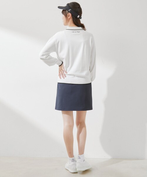 ROPE'（ロペ）の「ケーブル柄衿使いパフ袖長袖プルオーバー（ニット/セーター・レディース・ホワイト/グリーン/ネイビー・L/M/S）」の20枚目の写真