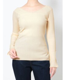 LAGUNAMOON | スリーブカットアウトリブニットプルオーバー(ニット/セーター)