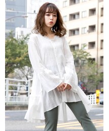 dazzlin | ウエストマークフレアコットンチュニック(シャツ/ブラウス)