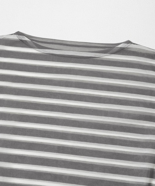 URBAN RESEARCH DOORS(アーバンリサーチドアーズ)の「ORCIVAL BOAT NECK LONG-SLEEVE PULLOVER(Tシャツ/カットソー・レディース・BLUE/GREY/YELLOW・1)」の6枚目の写真