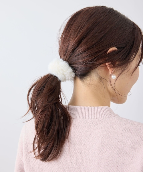ROPE' PICNIC(ロペピクニック)の「ふわふわフェイクファーシュシュ(シュシュ・レディース・グレー/キナリ/ピンク・F)」の6枚目の写真