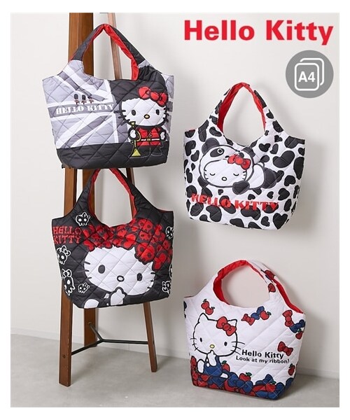 nissen（ニッセン）の「キティキルティングトートバッグ（Ａ４対応）（トートバッグ・メンズ・ブラック/リボン/パンダ/ブリティッシュ・Y）」の3枚目の写真