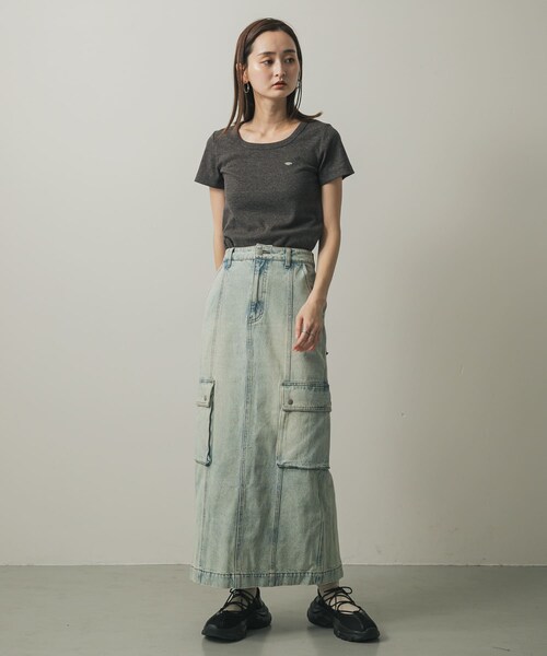 SENSE OF PLACE by URBAN RESEARCH（センスオブプレイスバイアーバンリサーチ）の「カーゴデニムスカート（デニムスカート・レディース・L.INDIGO/D.INDIGO・S/M）」の19枚目の写真
