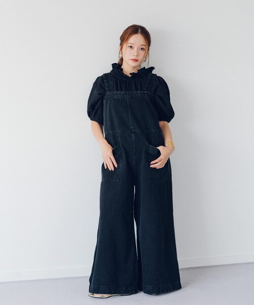 URBAN RESEARCH Sonny Label（アーバンリサーチサニーレーベル）の「NaokoTakayamaデニムオーバーオール（サロペット/オーバーオール・レディース・インディゴ/ブラック・36/38）」の9枚目の写真