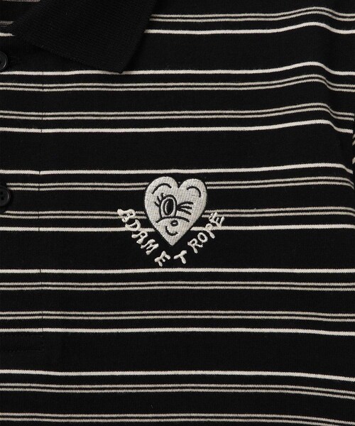 ADAM ET ROPE'（アダムエロペ）の「【Chocomoo×ADAM ET ROPE'】刺しゅうPOLO（ポロシャツ・レディース・ブラック系/ダークブラウン・F）」の16枚目の写真