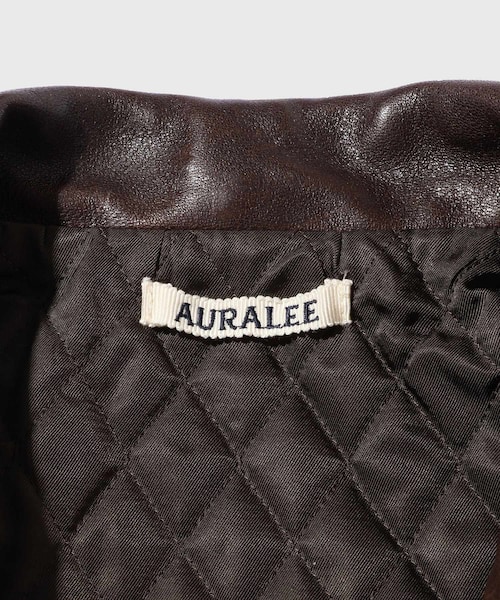 ADAM ET ROPE'（アダムエロペ）の「【AURALEE/オーラリー】HEAVY LAMB LEATHER RIDERS JACKET（ライダースジャケット・メンズ・ダークブラウン・4/5）」の16枚目の写真