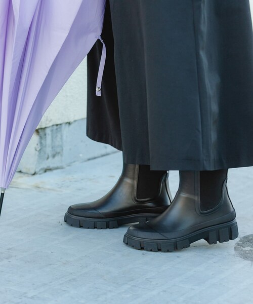 RODE SKO（ロデスコ）の「厚底サイドゴアラバーブーツ（レインシューズ・レディース・BLACK・36/37/38）」の5枚目の写真
