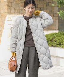 URBAN RESEARCH DOORS | ライトダウンキルトロングコート(テーラードジャケット)