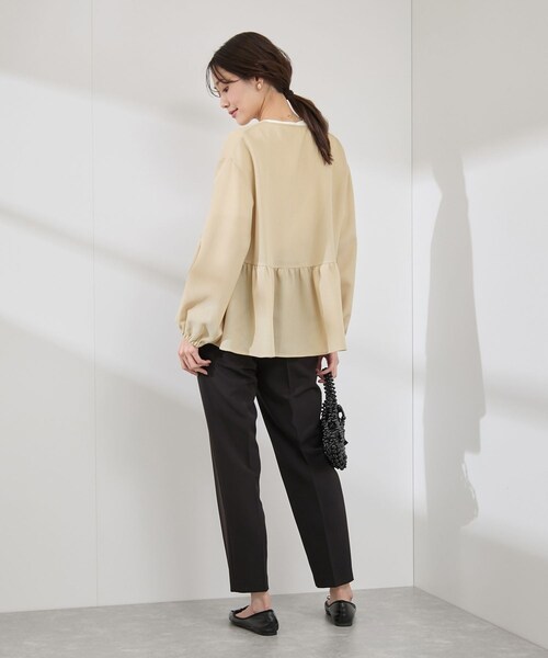 ROPE' PICNIC(ロペピクニック)の「メッシュペプラムブルゾン(ブルゾン・レディース・ブラック/ホワイト/ベージュ・38)」の19枚目の写真