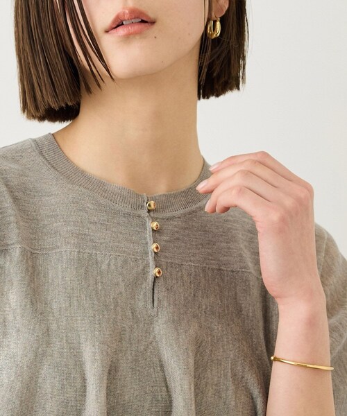 ROPE'（ロペ）の「LEVITA ティアードフリルニットプルーオーバー/接触冷感・イージーケア（Tシャツ/カットソー・レディース・ブラック/ベージュ/レッド・F）」の17枚目の写真