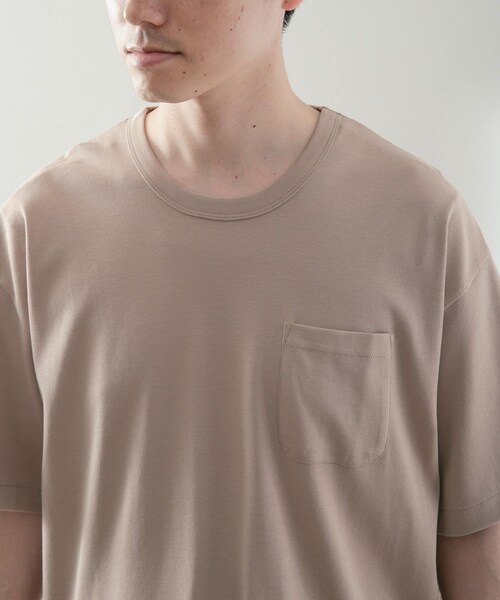 ITEMS URBANRESEARCH（アイテムズ アーバンリサーチ）の「シルケットスムース クルーネックTシャツ（Tシャツ/カットソー・メンズ・KHK/WHT/BLK/BEG/PNK・M/L）」の20枚目の写真