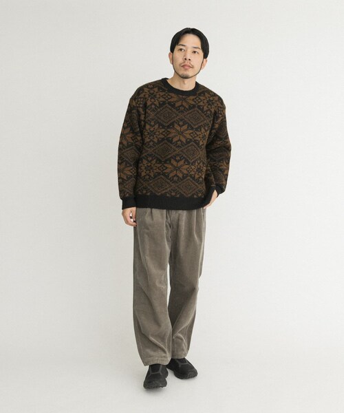 EKAL（エカル）の「ノルディックニットプルオーバー（ニット/セーター・メンズ・ブラウン/レッド・M/L）」の9枚目の写真