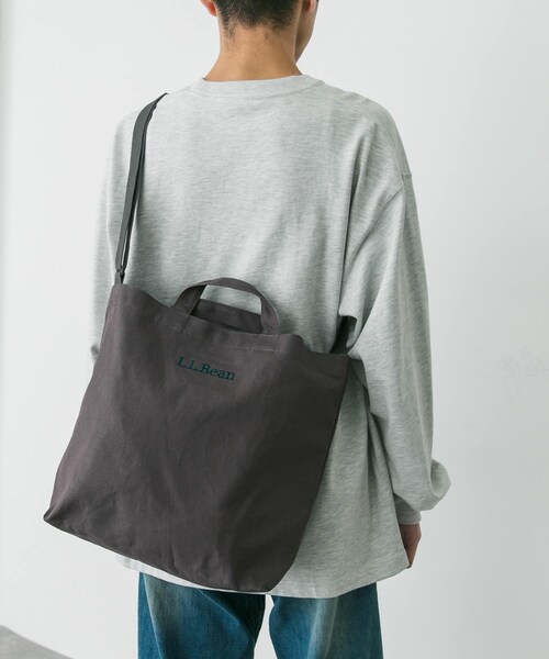 URBAN RESEARCH DOORS（アーバンリサーチドアーズ）の「『別注』L.L.Bean×DOORS　Shoulder Strap Tote L（ショルダーバッグ・メンズ・Natural/Black/CarbonGray・one）」の7枚目の写真