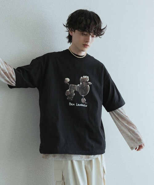 SENSE OF PLACE by URBAN RESEARCH(センスオブプレイスバイアーバンリサーチ)の「『別注』Ben Lenovitz×SENSE OF PLACE SHORT-SLEEVE T-SHIRTS(Tシャツ/カットソー・メンズ・WHITE/BLACK/BLK×WHT/GRAY・M/L)」の18枚目の写真