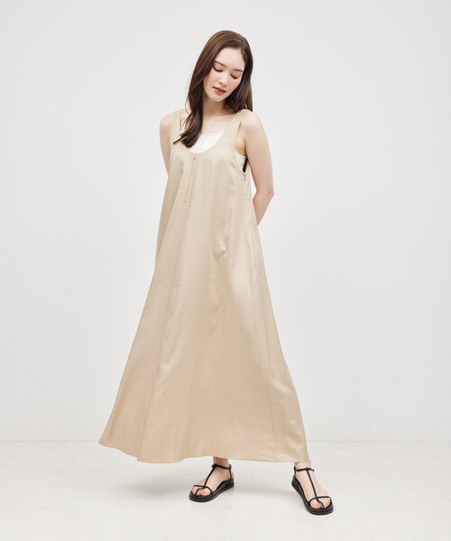 ROPE'（ロペ）の「コットンシルク丸胴テレコカップ付きキャミソール（キャミソール・レディース・ブラック/オフホワイト/ワイン・F）」の12枚目の写真