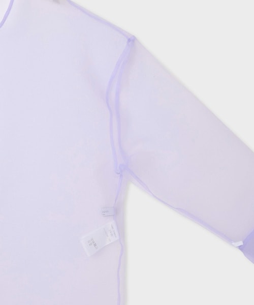 ROPE'(ロペ)の「【near.nippon(ニアー ニッポン)】SHEER DRESS|レイヤードドレス(ワンピース・レディース・ラベンダー/ブラック・F)」の7枚目の写真