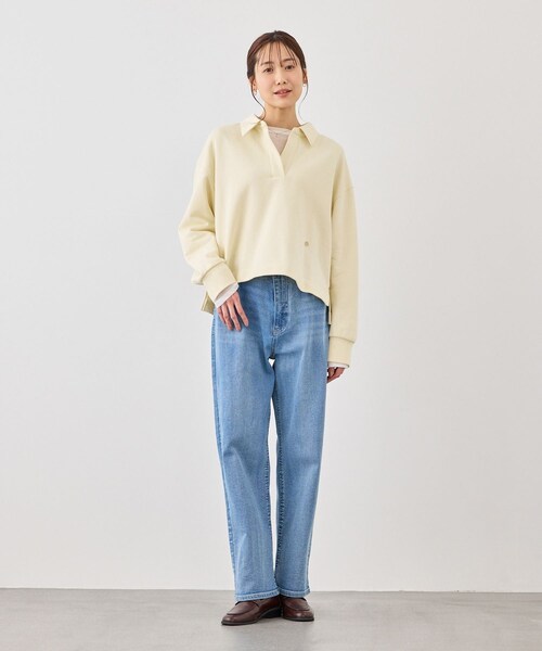 ROPE' PICNIC（ロペピクニック）の「スキッパースウェット（スウェット・レディース・ライトグレー/ホワイト/ネイビー/クリーム系・F）」の20枚目の写真