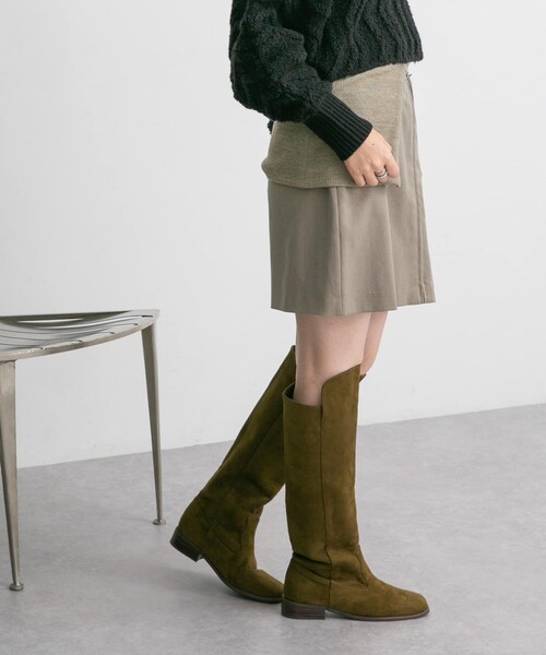 KBF（ケイビーエフ）の「スエードロングブーツ（ブーツ・レディース・KHAKI/BEIGE・37/38）」の12枚目の写真