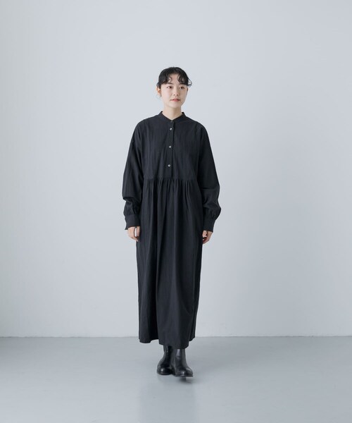 かぐれ（カグレ）の「コットンギャザーワンピース（ワンピース・レディース・OFF/BLACK・1）」の19枚目の写真