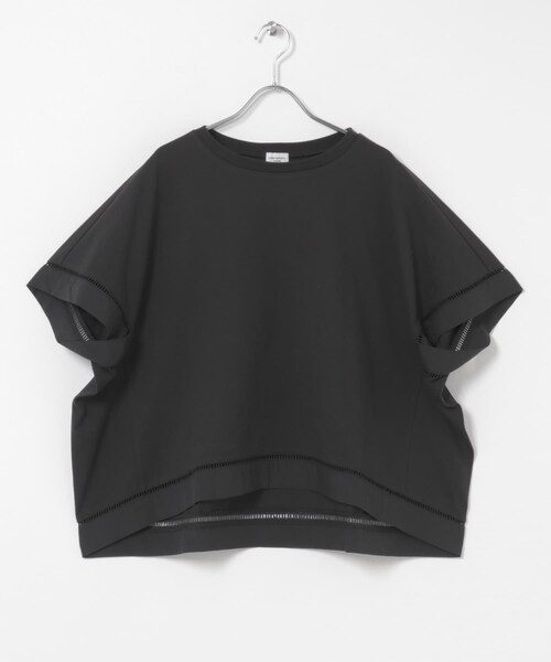 URBAN RESEARCH DOORS(アーバンリサーチドアーズ)の「ハシゴレースドッキングプルオーバー(Tシャツ/カットソー・レディース・OFF WHITE/BLACK/CAMEL・Free)」の21枚目の写真