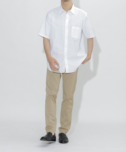 URBAN RESEARCH ROSSO（アーバンリサーチロッソ）の「『防シワ』『XLサイズあり』ハイパフォーマンスリネンレギュラー半袖シャツ（シャツ/ブラウス・メンズ・BEIGE/WHITE/BLACK/NAVY/KHAKI/BLK STRIPE/BLK CHECK・S/M/L/XL）」の21枚目の写真