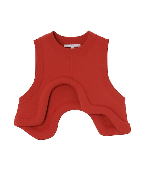 UN3D.(アンスリード)の「EDGE WAVE KNIT VEST(ニット/セーター・レディース・グレー/ブラック/オレンジ/ターコイズ・F)」の7枚目の写真