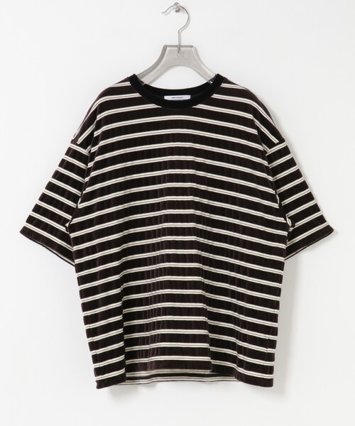 URBAN RESEARCH(アーバンリサーチ)の「ベロアボーダーカットソー(Tシャツ/カットソー・レディース・BEIGE/DARK BROWN・FREE)」の11枚目の写真