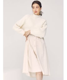 MERCURYDUO | クロップドニットセットシャツワンピース(ワンピース)