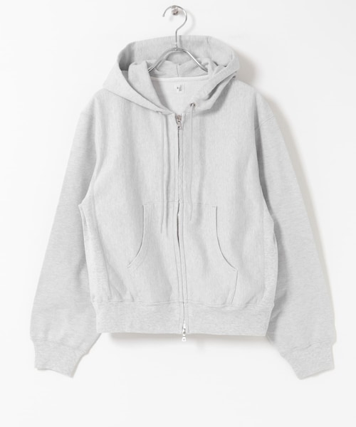かぐれ(カグレ)の「blurhmsROOTSTOCK THIN-SWEAT HOODIE ZIP(パーカー・レディース・H White/DarkNavy/H Beige・0)」の1枚目の写真