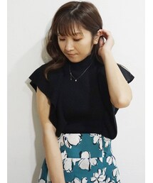 MERCURYDUO | ラッフルコンパクトモックネックニット(ニット/セーター)