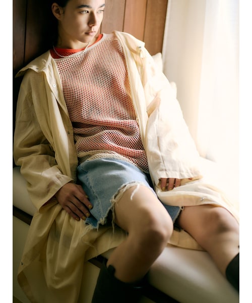 Ungrid（アングリッド）の「クラッシュデザインデニムハーフパンツ（デニムパンツ・レディース・ブラック/ブルー・S/M/L）」の22枚目の写真