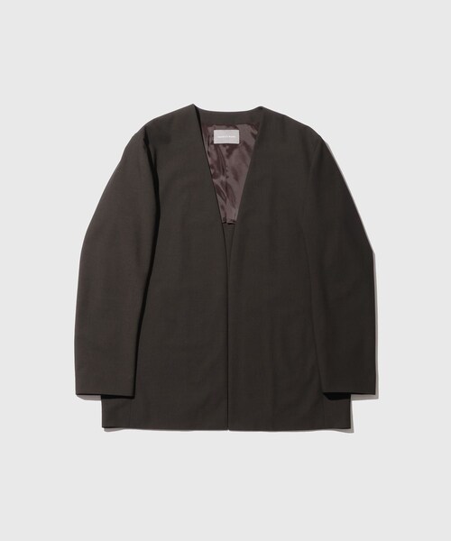 ADAM ET ROPE'(アダムエロペ)の「DELEGANT ルームジャケット(ノーカラージャケット・メンズ・ブラック/ダークブラウン/カーキ・L/M/S)」の21枚目の写真