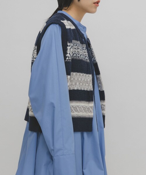 KBF（ケイビーエフ）の「ジャガードリメイクベスト（ベスト・レディース・NAVY/GRAY/BROWN・One）」の8枚目の写真