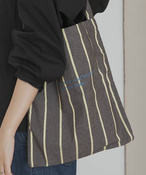 URBAN RESEARCH DOORS（アーバンリサーチドアーズ）の「『別注』beej×DOORS　ロゴエコバッグ（トートバッグ・レディース・BROWN/BEIGE・one）」の4枚目の写真