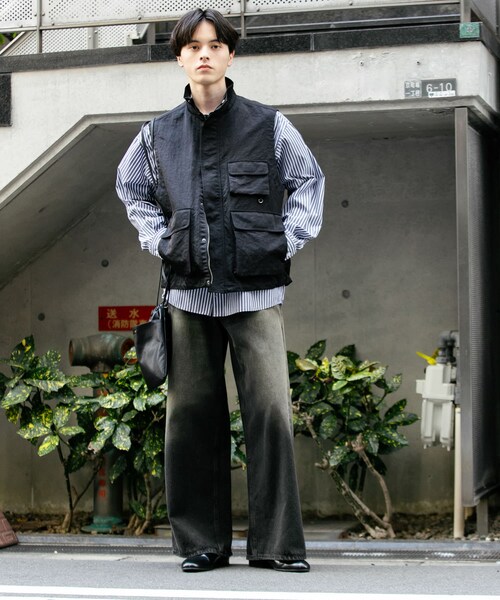 SENSE OF PLACE by URBAN RESEARCH(センスオブプレイスバイアーバンリサーチ)の「マルチポケットトラックベスト(テーラードジャケット・メンズ・BLACK/BLUE・M/L)」の9枚目の写真