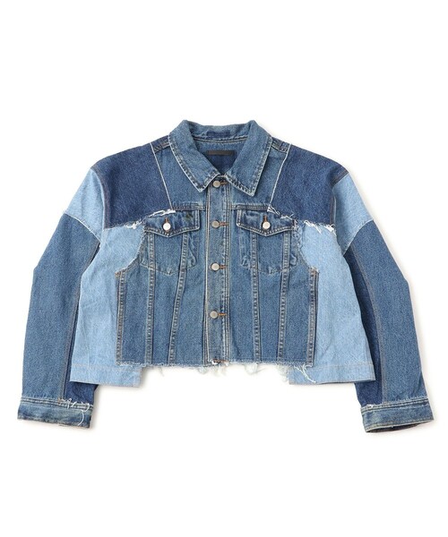ADAM ET ROPE'(アダムエロペ)の「【QUIITO】REMAKE PT DENIM JK BL(デニムジャケット・レディース・ネイビー/ネイビー系/ブルー/ブルー系・36/38/F)」の13枚目の写真