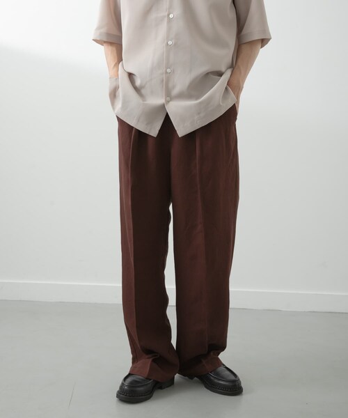 ITEMS URBANRESEARCH（アイテムズ アーバンリサーチ）の「Linen Blend Tapered Pants（その他パンツ・メンズ・NVY/BRN/BLK・M/L）」の21枚目の写真