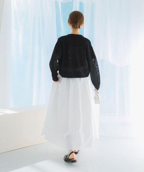 URBAN RESEARCH ROSSO（アーバンリサーチロッソ）の「メッシュラメショートカーディガン（カーディガン/ボレロ・レディース・BEIGE/YELLOW/BLACK・FREE）」の11枚目の写真