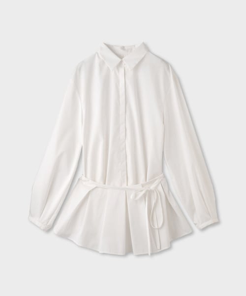 ROPE'（ロペ）の「【一部店舗限定】【REALM（レルム）】PEPLUM BLOUSE｜2WAYブラウス　26SS（シャツ/ブラウス・レディース・ホワイト/サックス・38）」の8枚目の写真