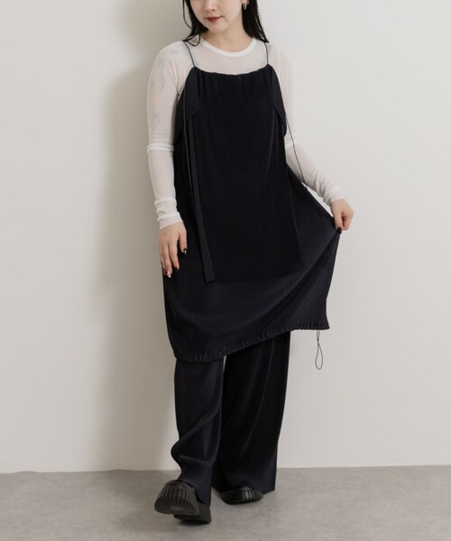 THE GOODLAND MARKET（ザグッドランドマーケット）の「Jens　UNDER HALTER PULLOVER-ONE COLOR（ワンピース・レディース・NAVY/MUSTARD・FREE）」の5枚目の写真